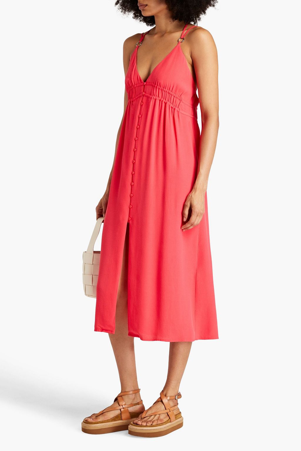 BA&SH Flavia crepe midi dress