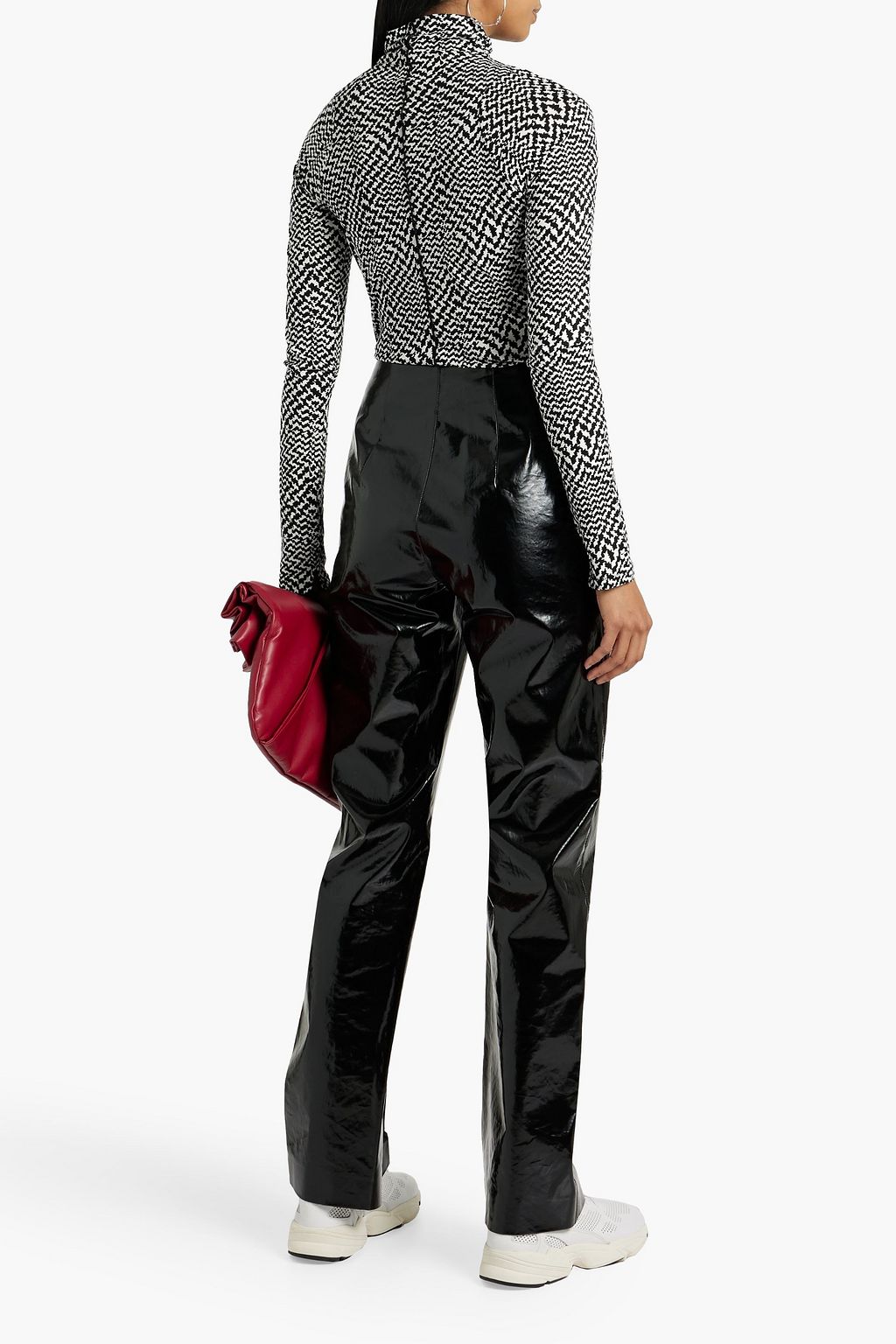 RAG & BONE Printed cotton and modal-blend jersey turtleneck top