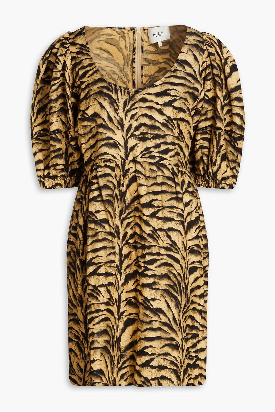 Ba&sh Zola Tiger-print Woven Mini Dress In Animal Print