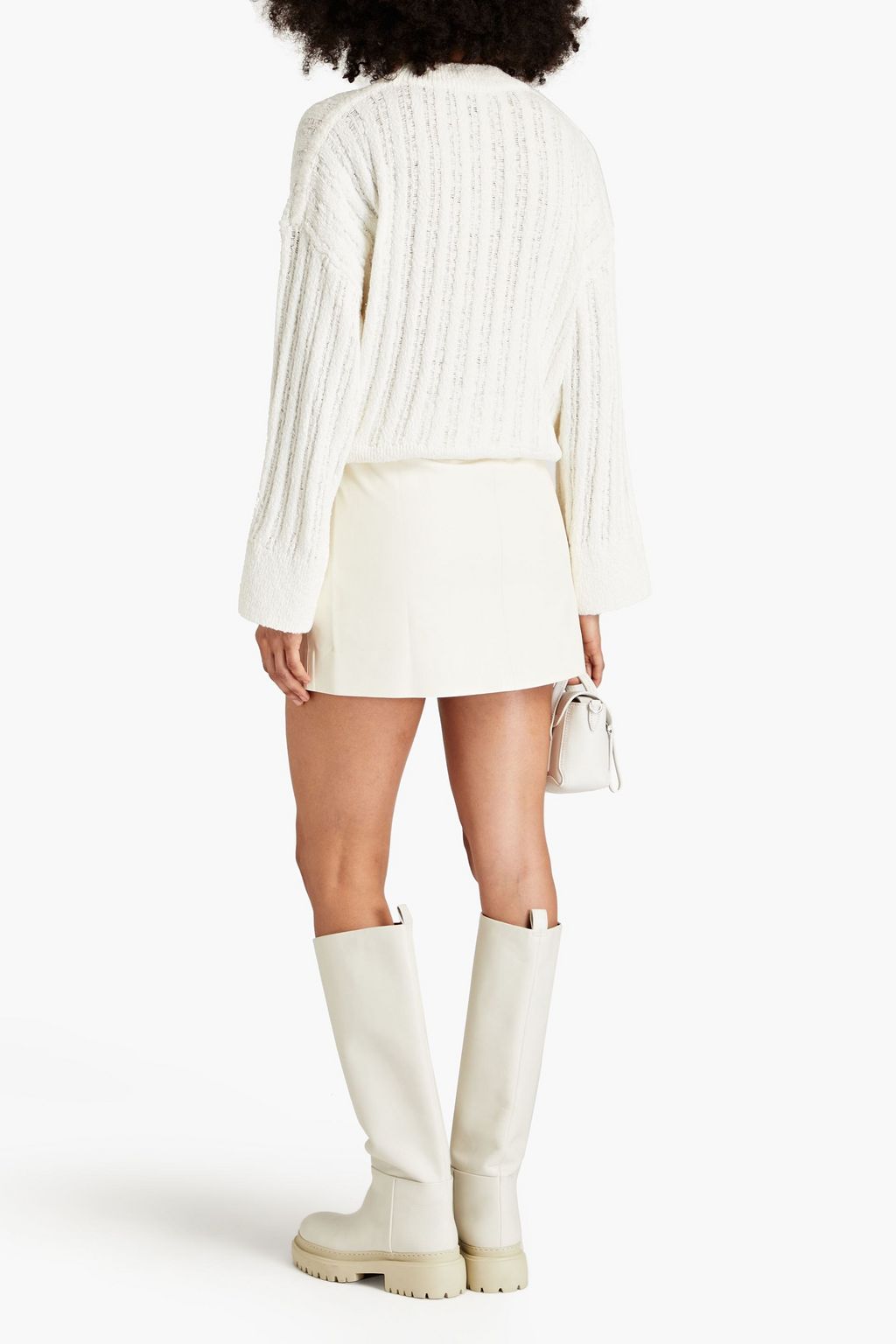 HOLZWEILER Wrap-effect faux leather mini skirt