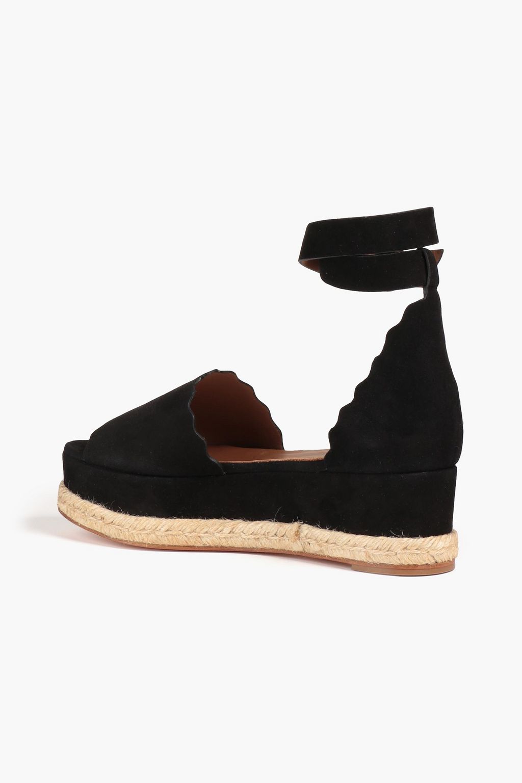 CHLOÉ Lauren suede platform espadrille sandals