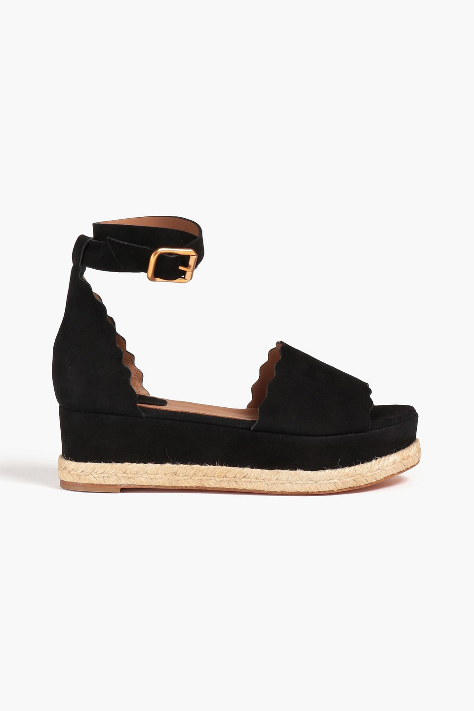 Chloé Lauren Suede Platform Espadrille Sandals