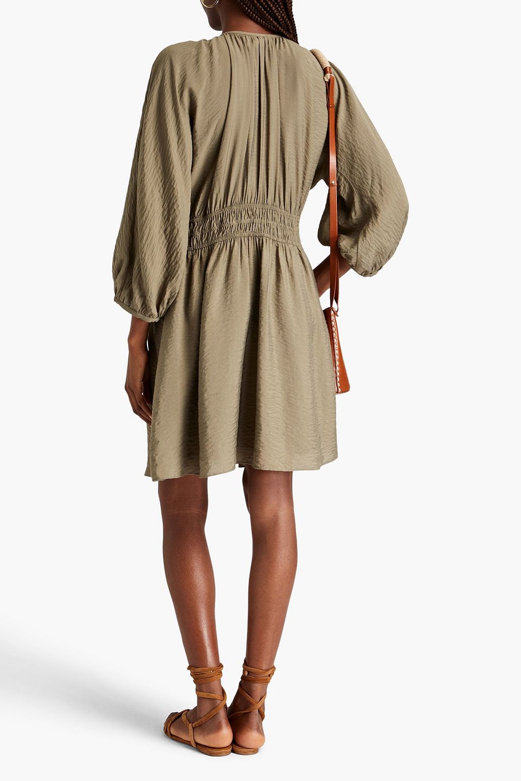 BA&SH Lova slub jersey mini dress