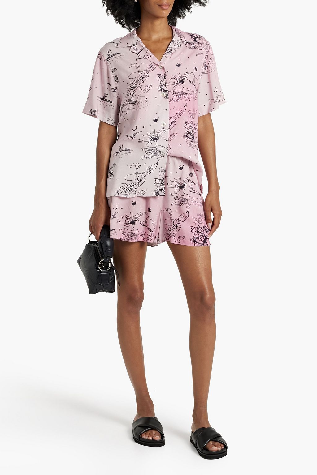 PS PAUL SMITH クレープ ショートパンツ プリント入り