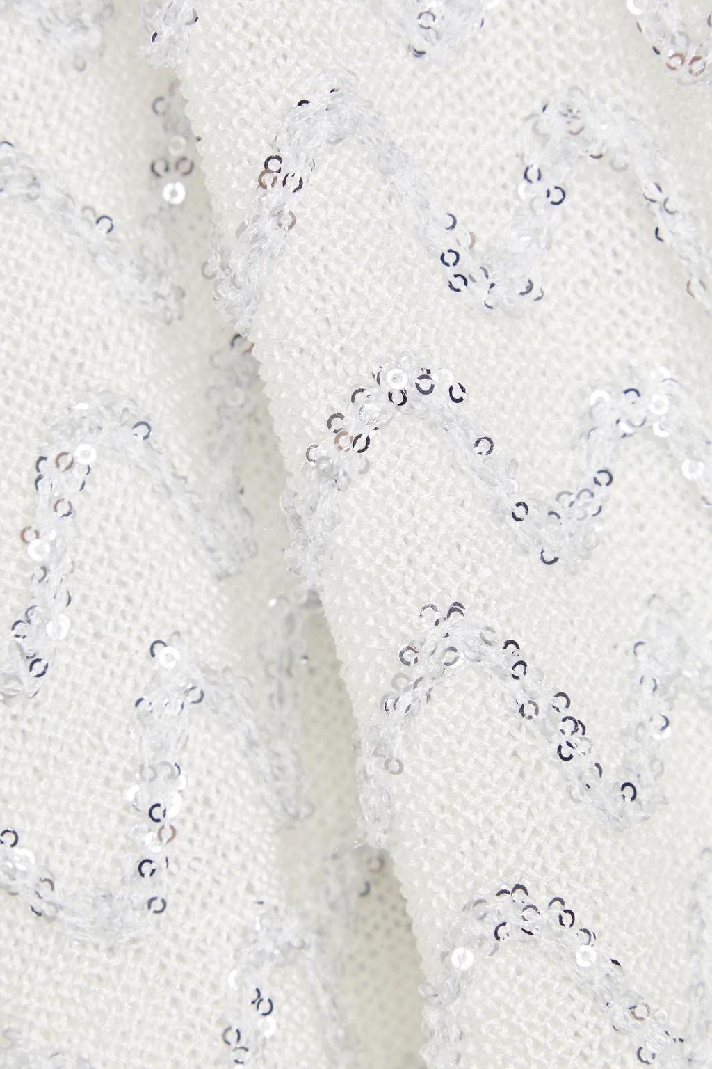 MISSONI Sequin-embellished metallic crochet-knit sweater