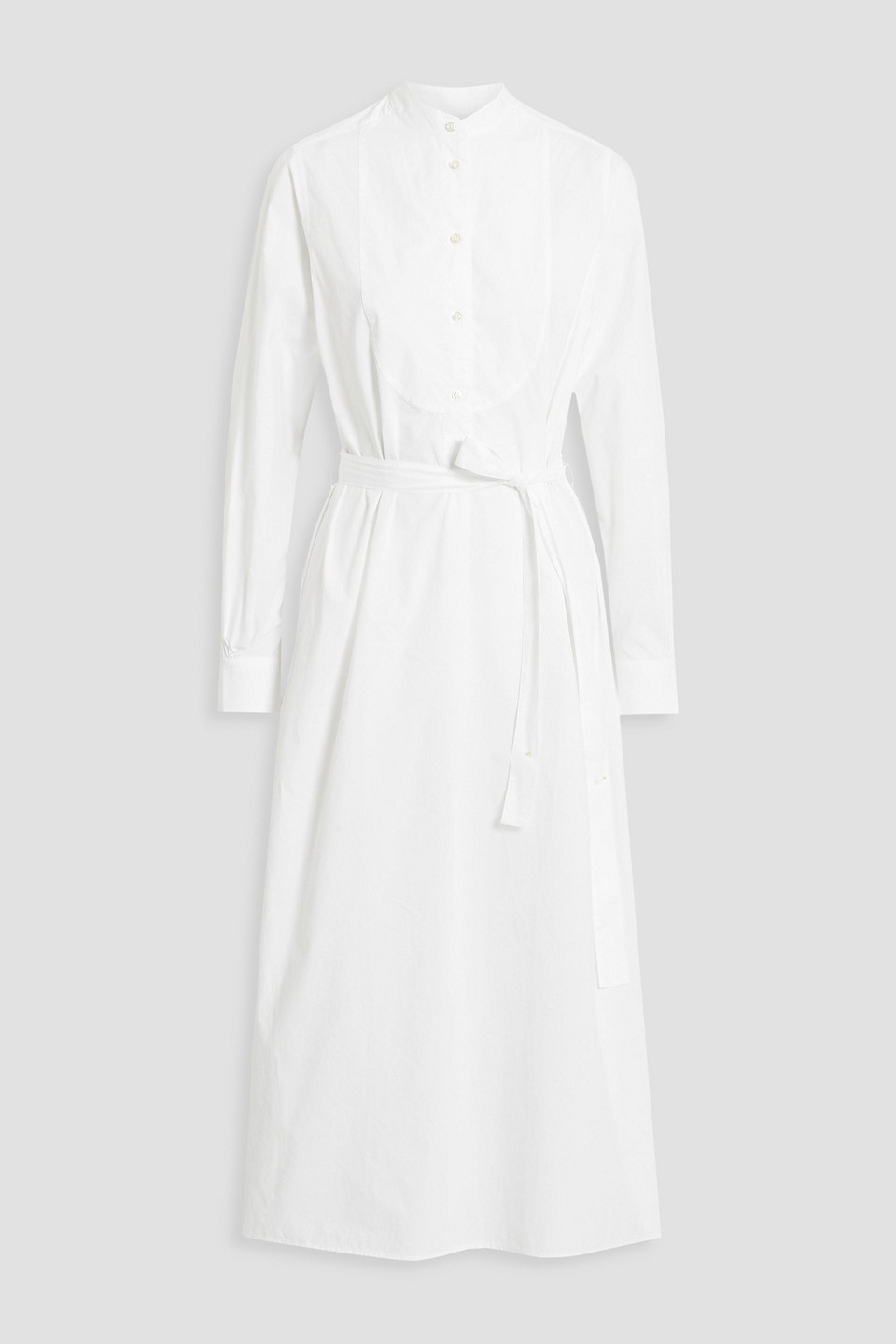 Officine Generale Nelly Cotton-poplin Midi Shirt Dress In White