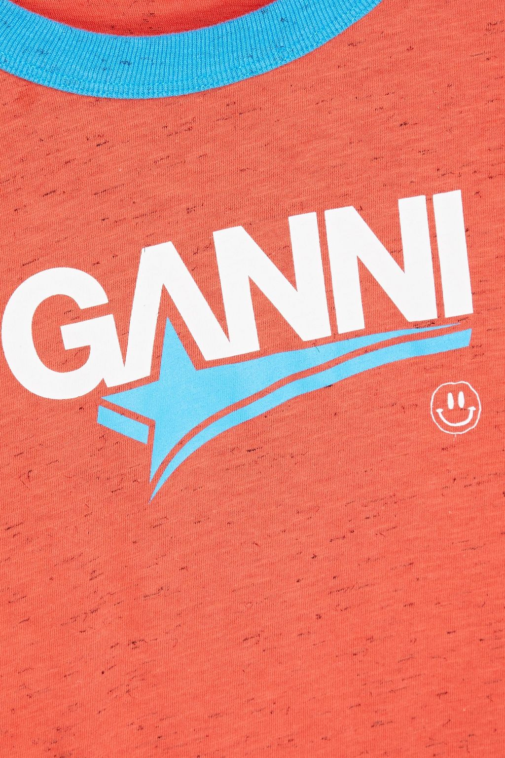 GANNI تيشيرت من الجيرسي المصنوع من مزيج القطن مزين بطبعات