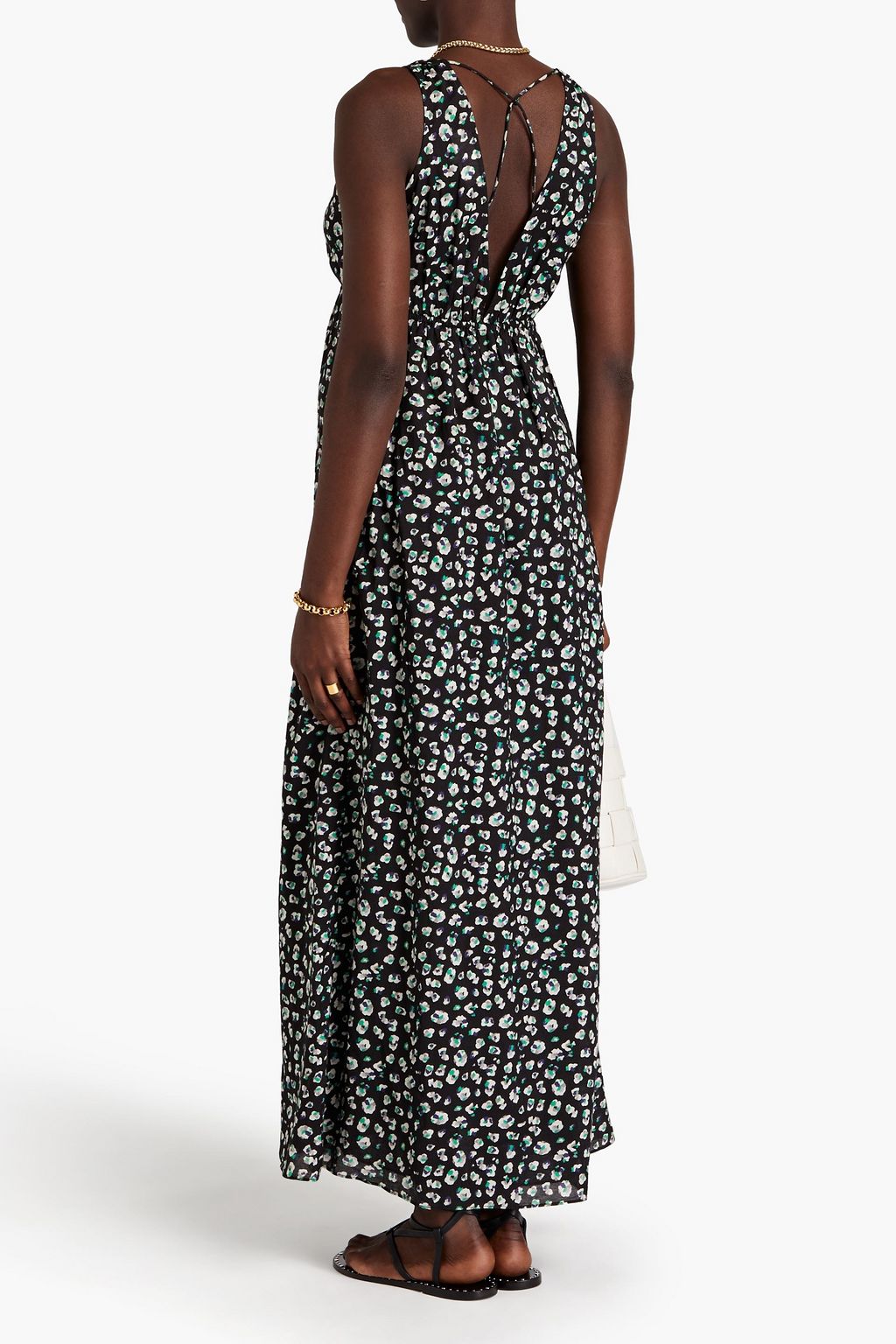 BA&SH Becky printed cotton-blend maxi dress