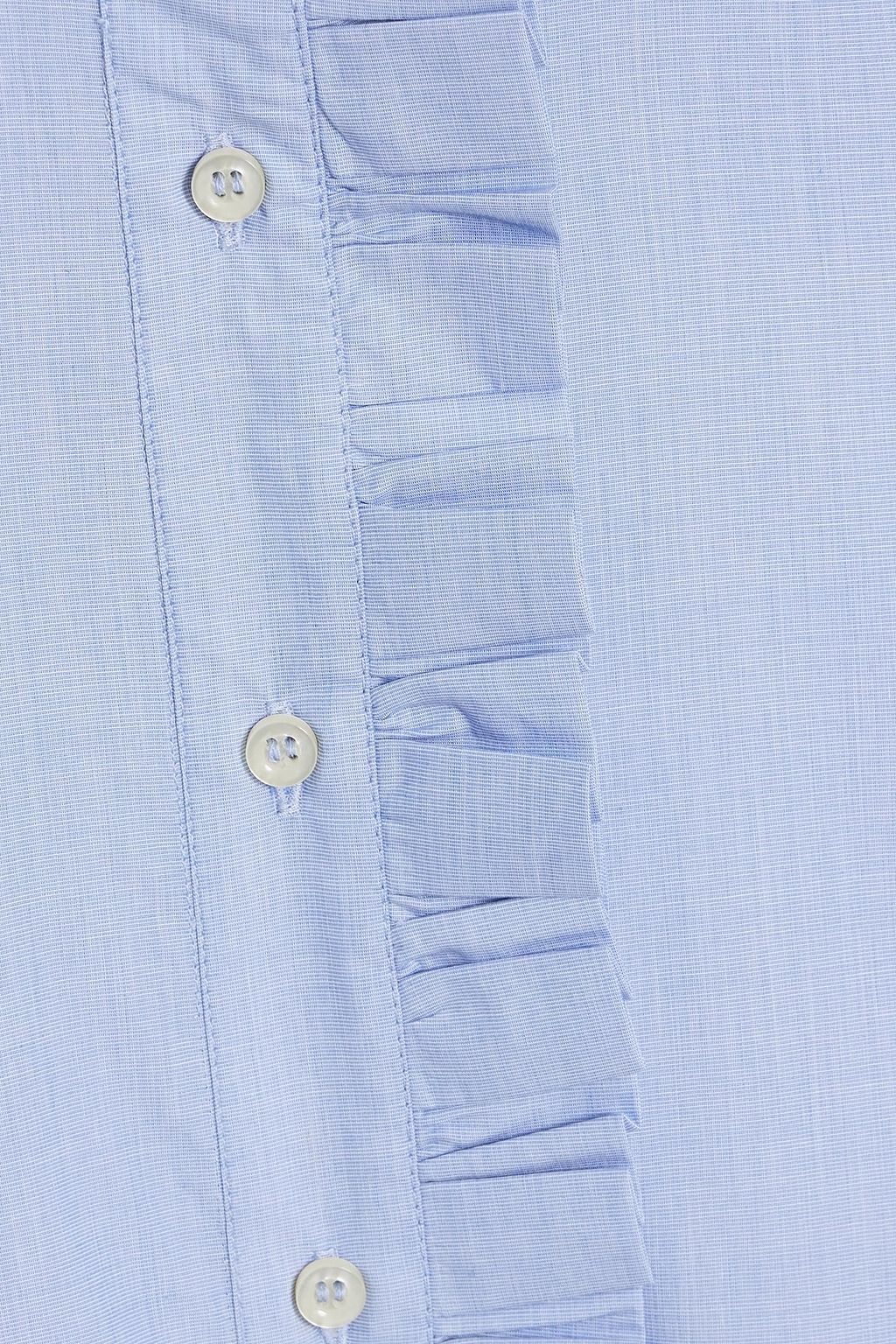 OFFICINE GÉNÉRALE Danielle ruffled cotton-poplin shirt