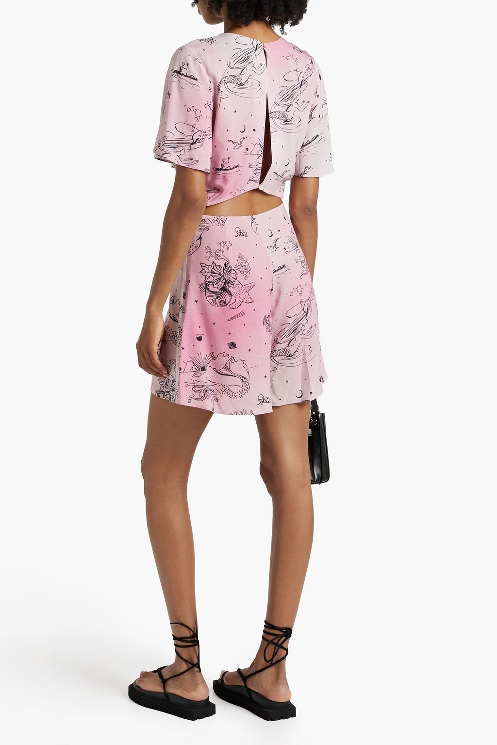 PS PAUL SMITH Cutout printed crepe jumpsuit