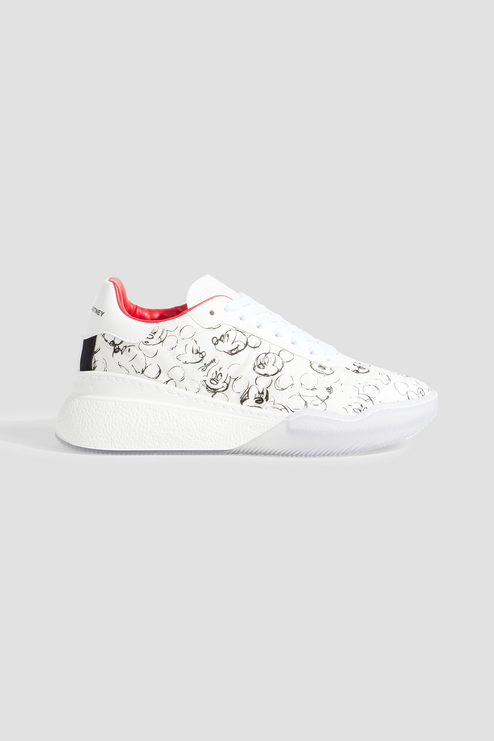 Stella Mccartney Disney Loop Printed Shell Sneakers In White