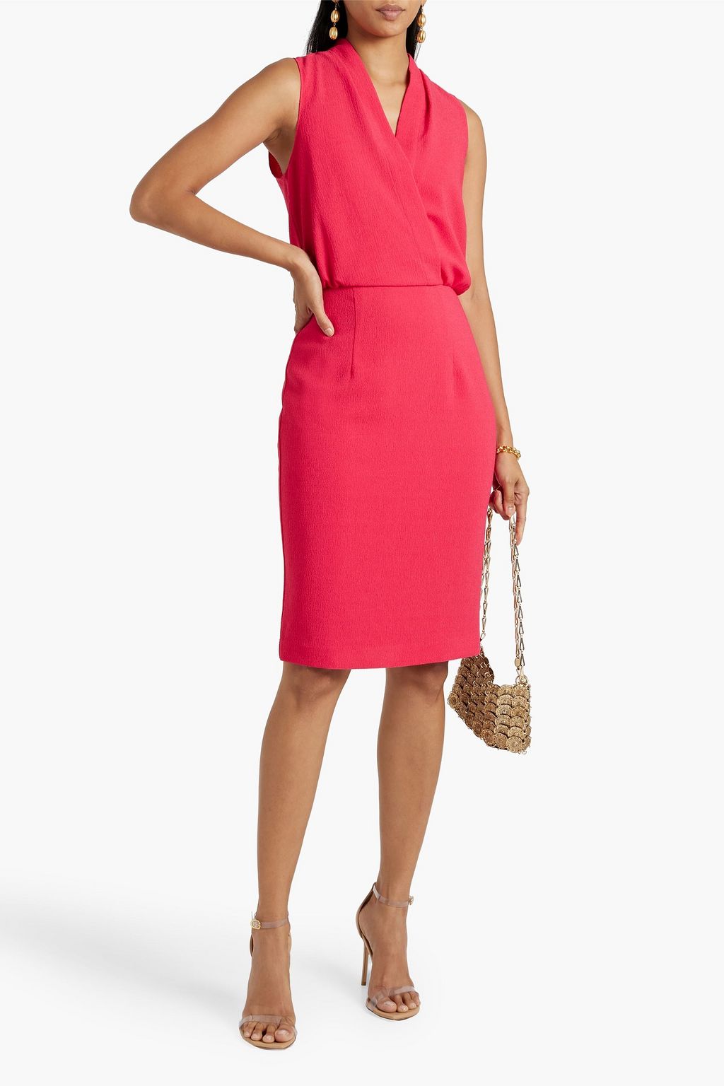 BLACK HALO Ritsa wrapeffect crepe dress THE