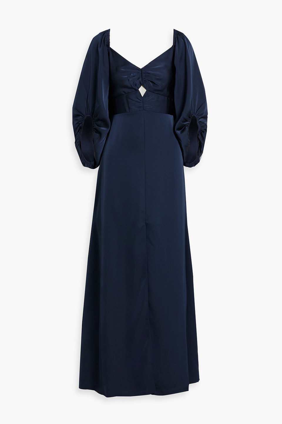 Sachin & Babi Angelina Cutout Satin Gown In Navy