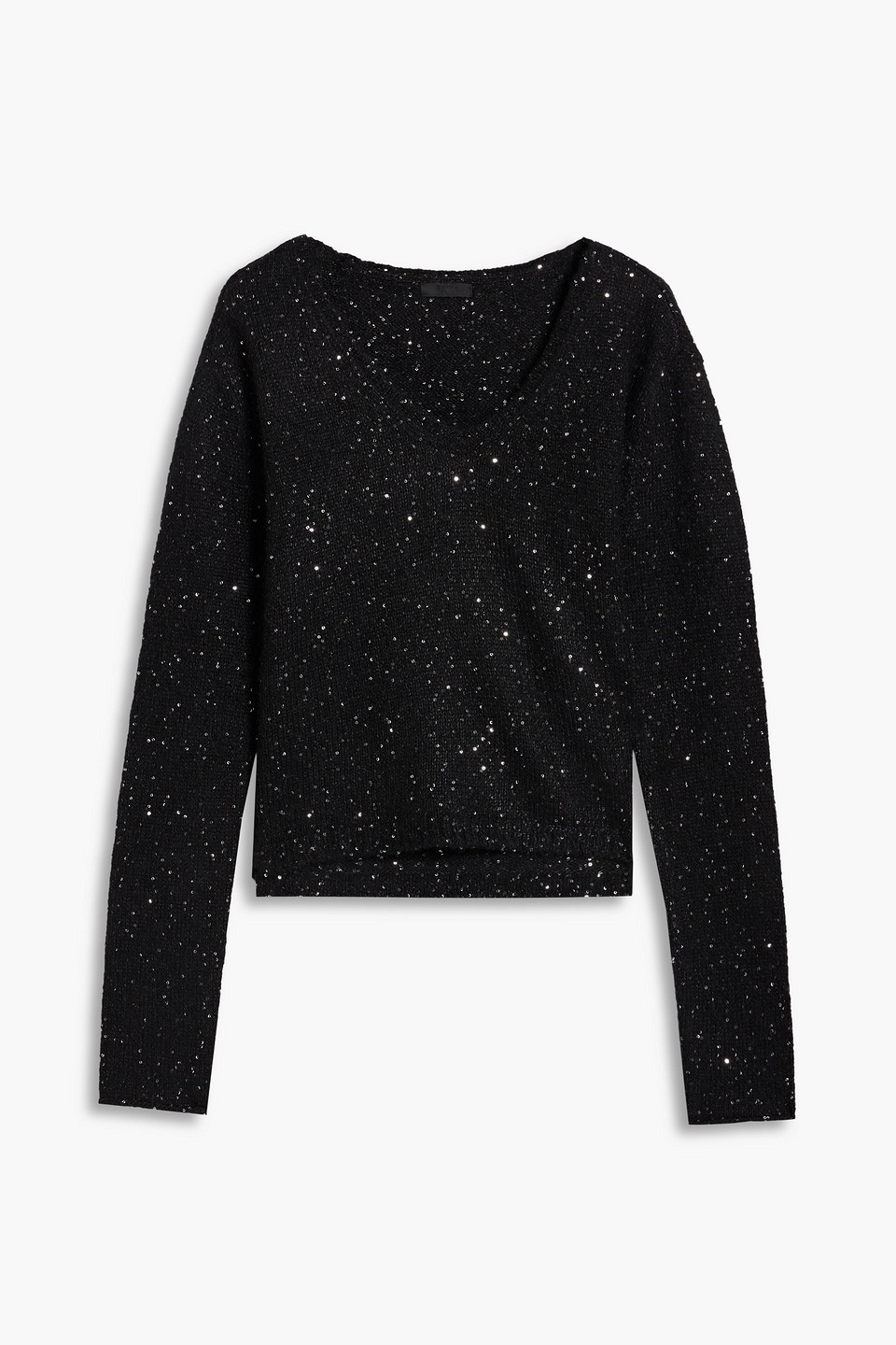 Atm Anthony Thomas Melillo Sequin-embellished Knitted Sweater In Black