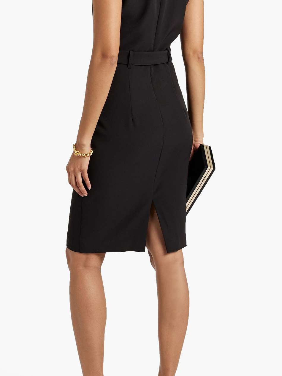 danica wrap-effect crepe dress