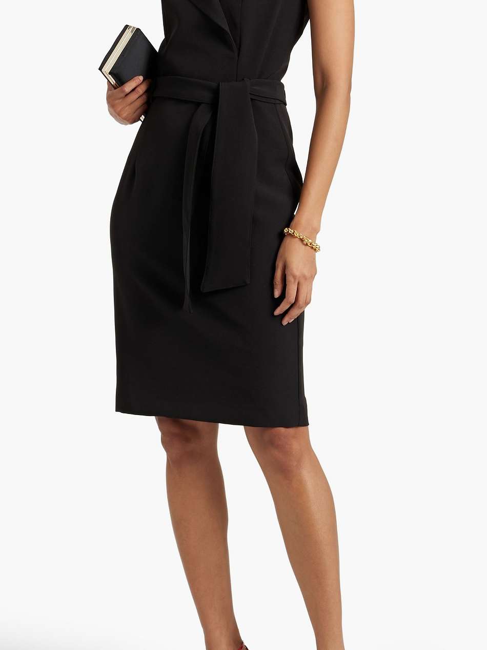 danica wrap-effect crepe dress