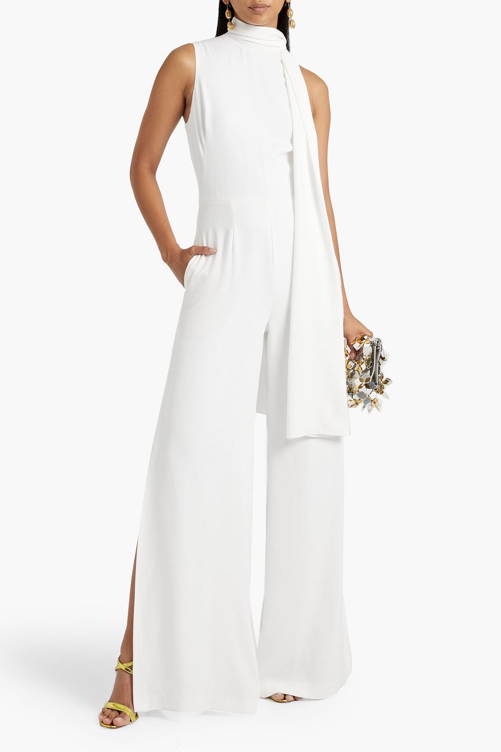 BLACK HALO Kynlee cady wide-leg jumpsuit