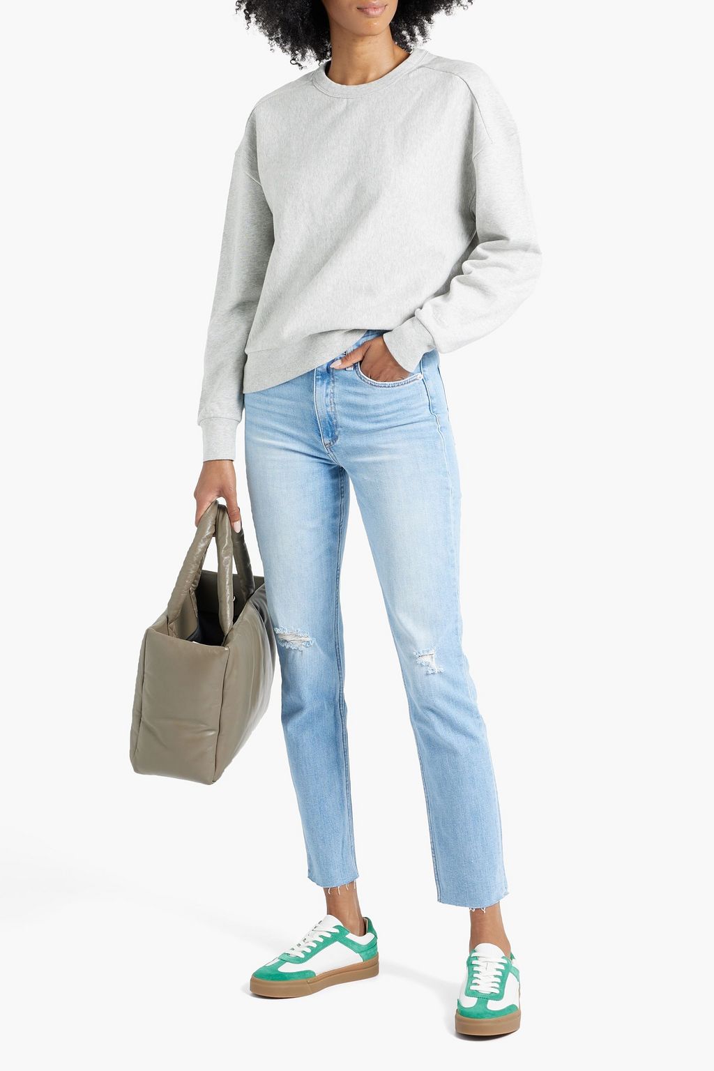 RAG & BONE Nina distressed high-rise slim-leg jeans