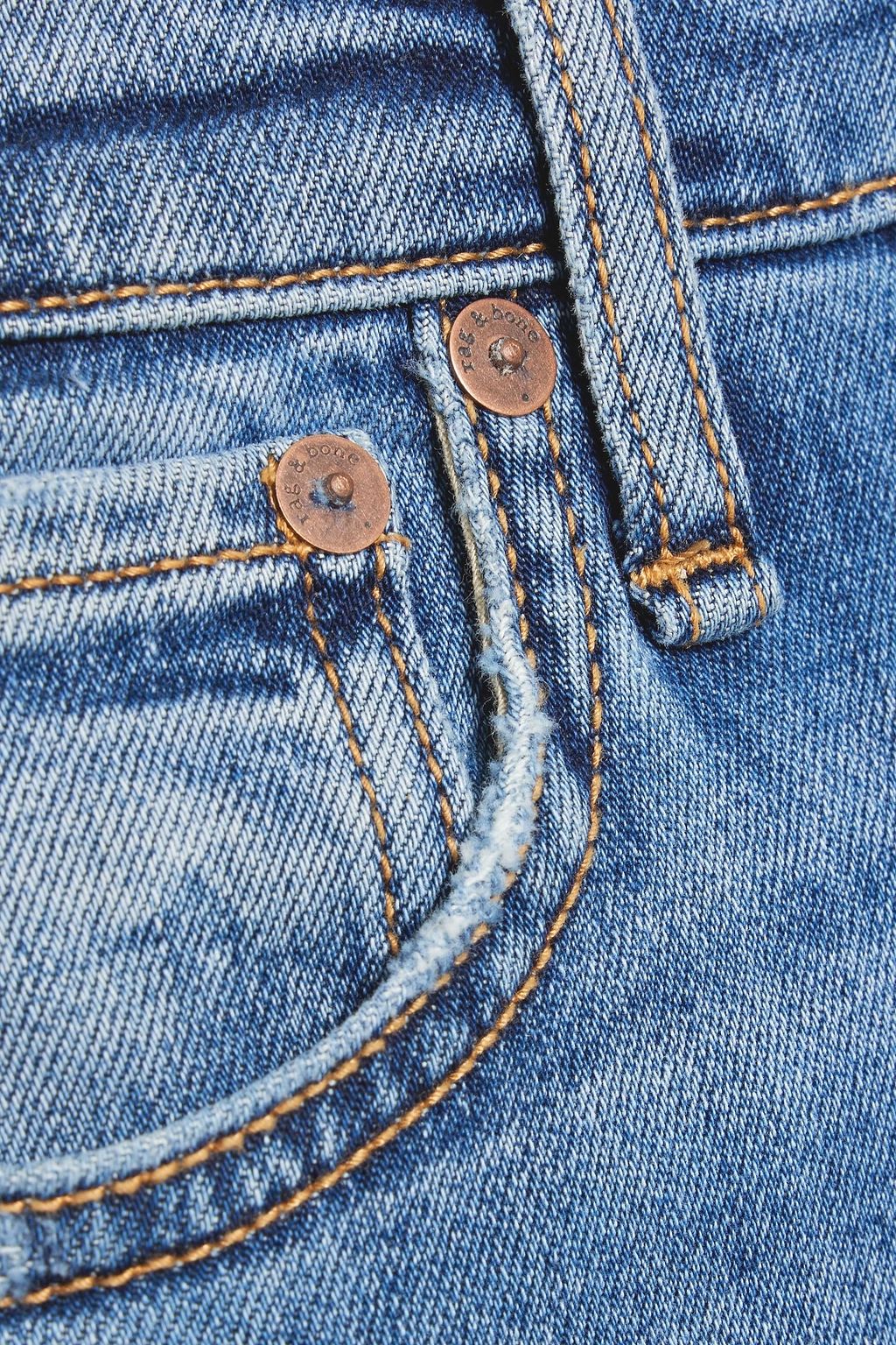RAG & BONE Nina distressed high-rise slim-leg jeans