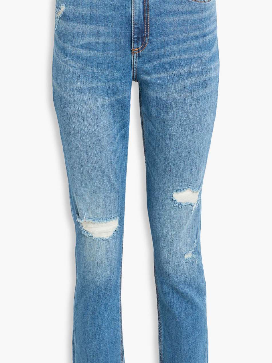 nina distressed high-rise slim-leg jeans