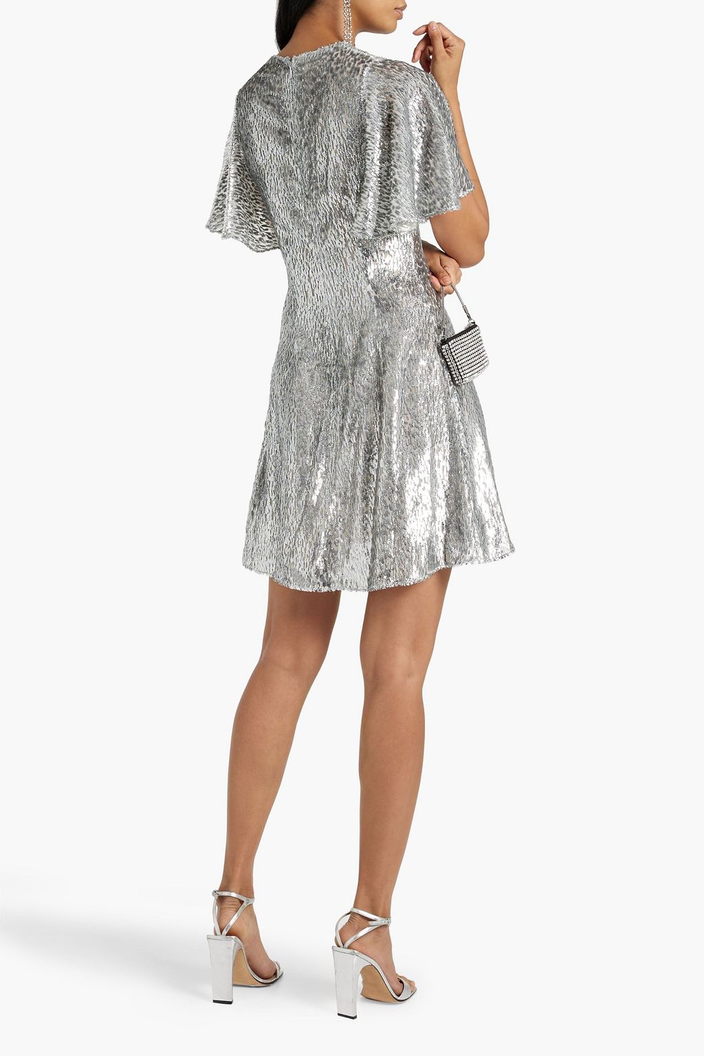 THE VAMPIRE'S WIFE Midnight Tremors metallic fil coupé tulle mini dress