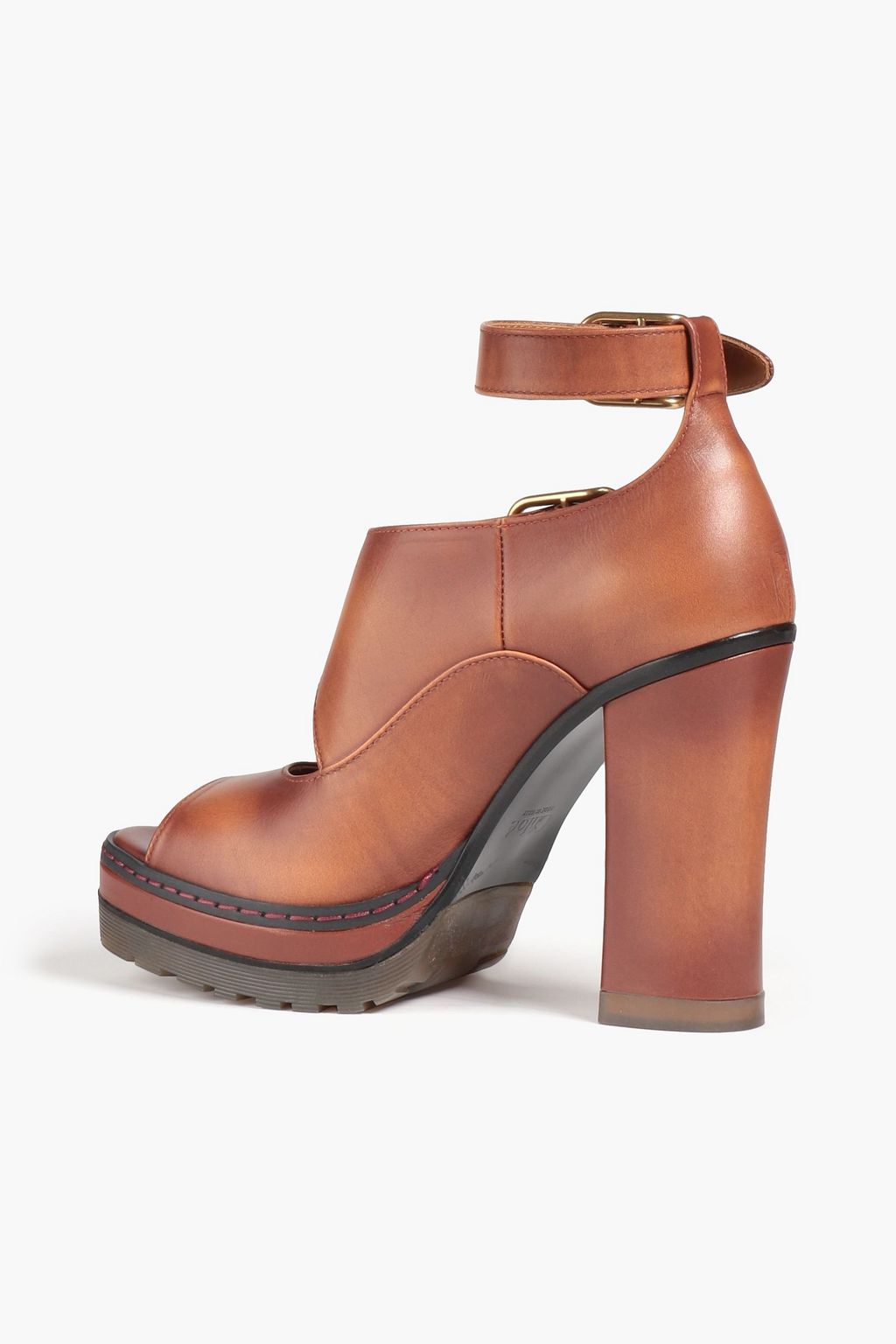 CHLOÉ レザー プラットフォームサンダル