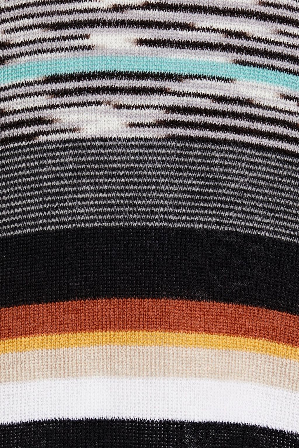 MISSONI Striped wool turtleneck midi dress
