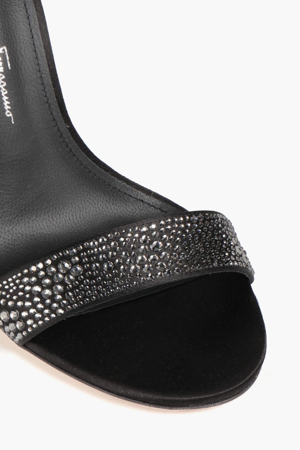 FERRAGAMO Azalea crystal-embellished leather sandals