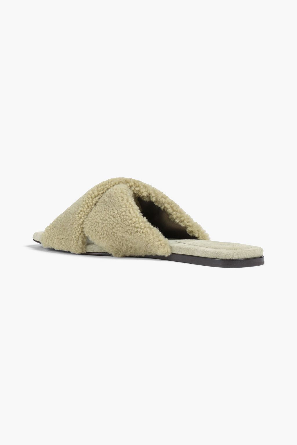 BRUNELLO CUCINELLI Bead-embellished shearling slides
