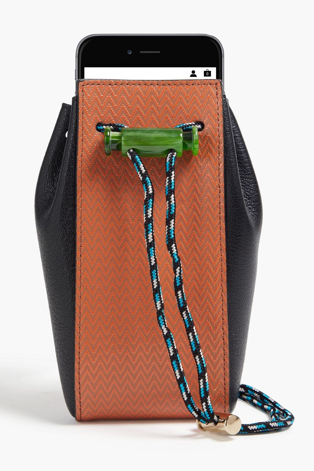 MISSONI Printed leather phone case