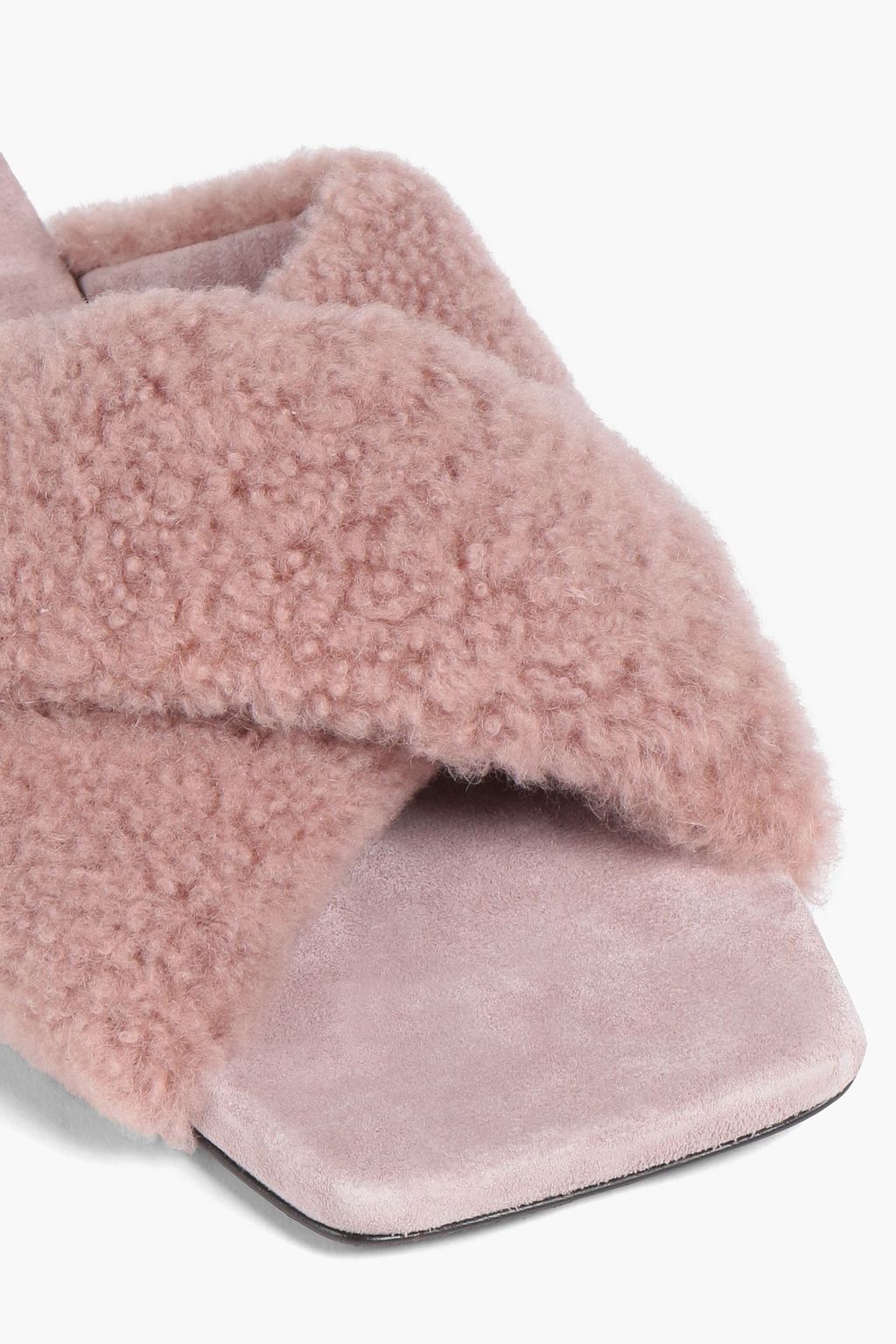 BRUNELLO CUCINELLI Bead-embellished shearling slides