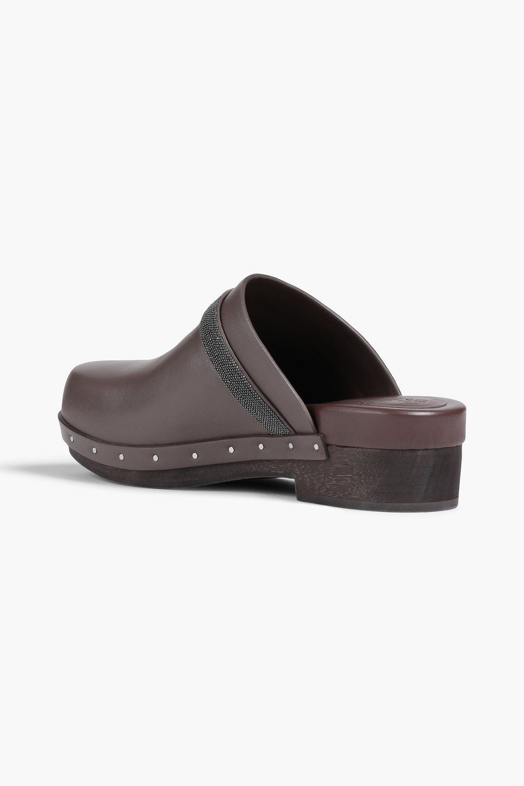 BRUNELLO CUCINELLI Embellished leather mules