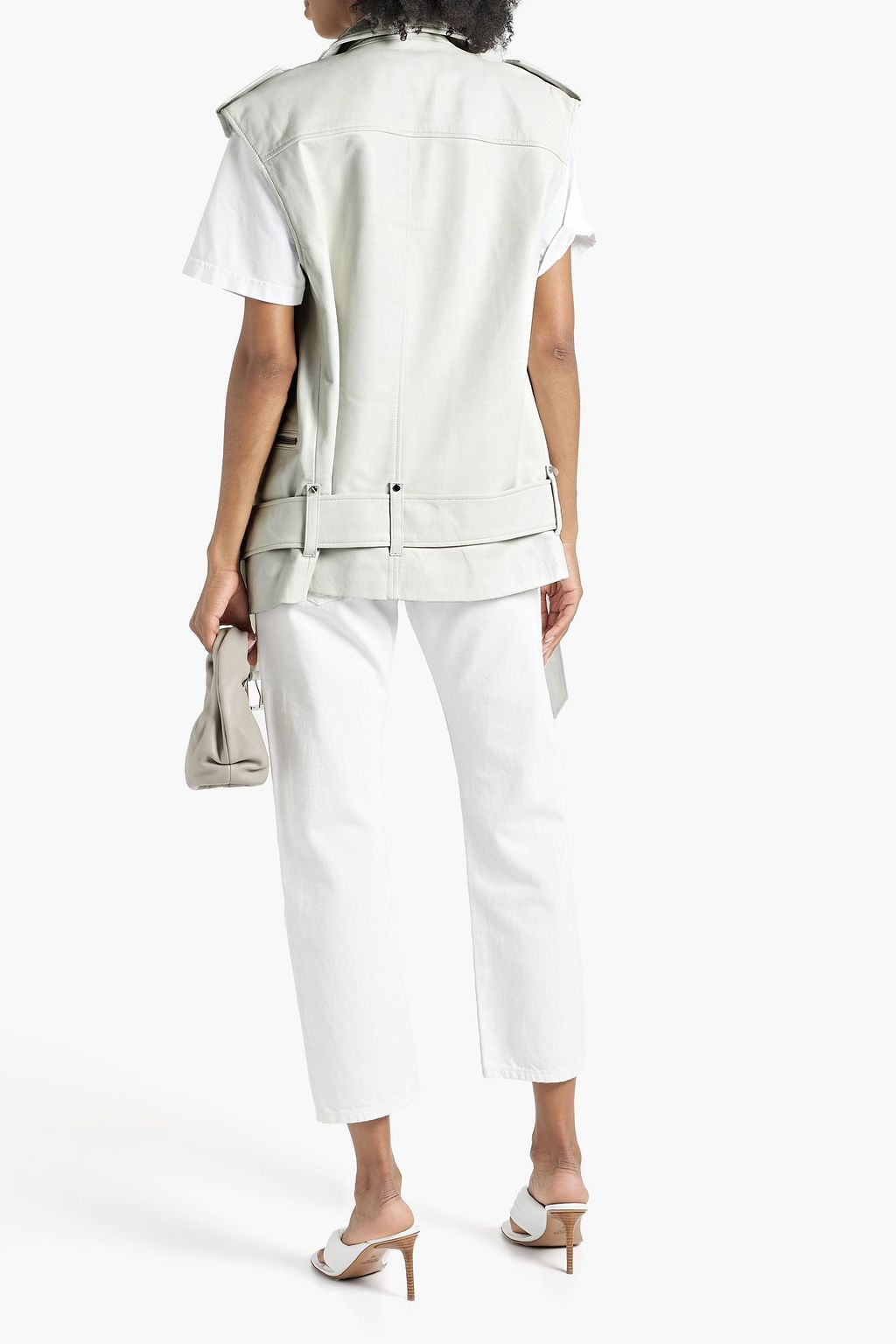 WALTER BAKER Edie belted leather vest | THE OUTNET