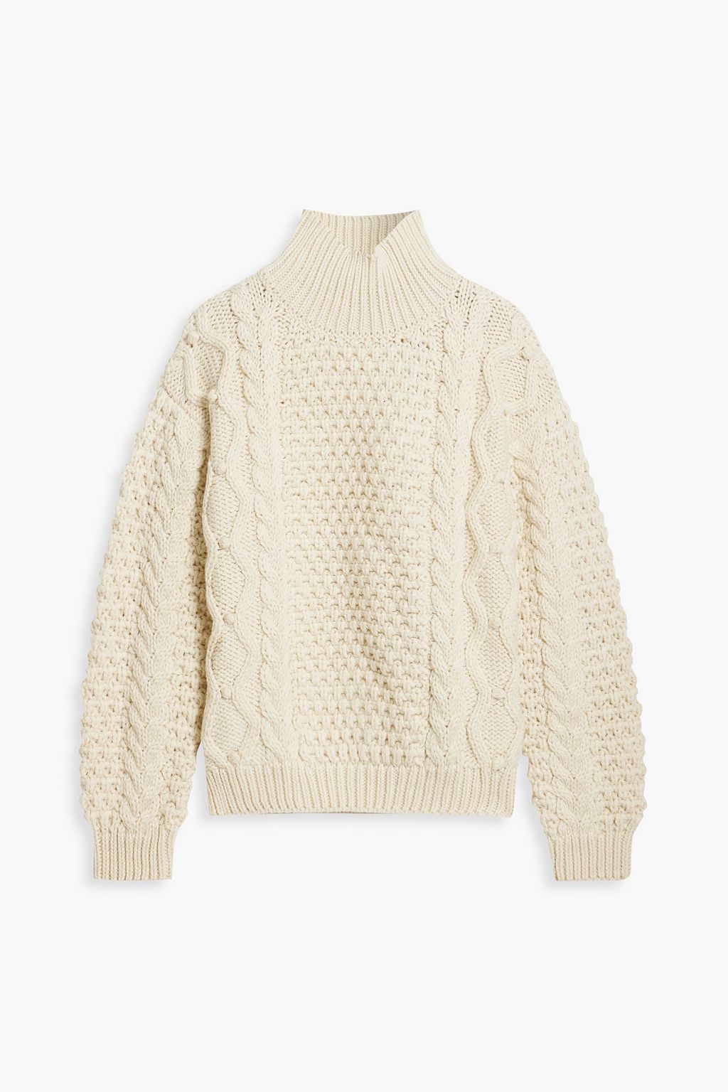 NILI LOTAN Hawthorn cable-knit wool turtleneck sweater | THE OUTNET