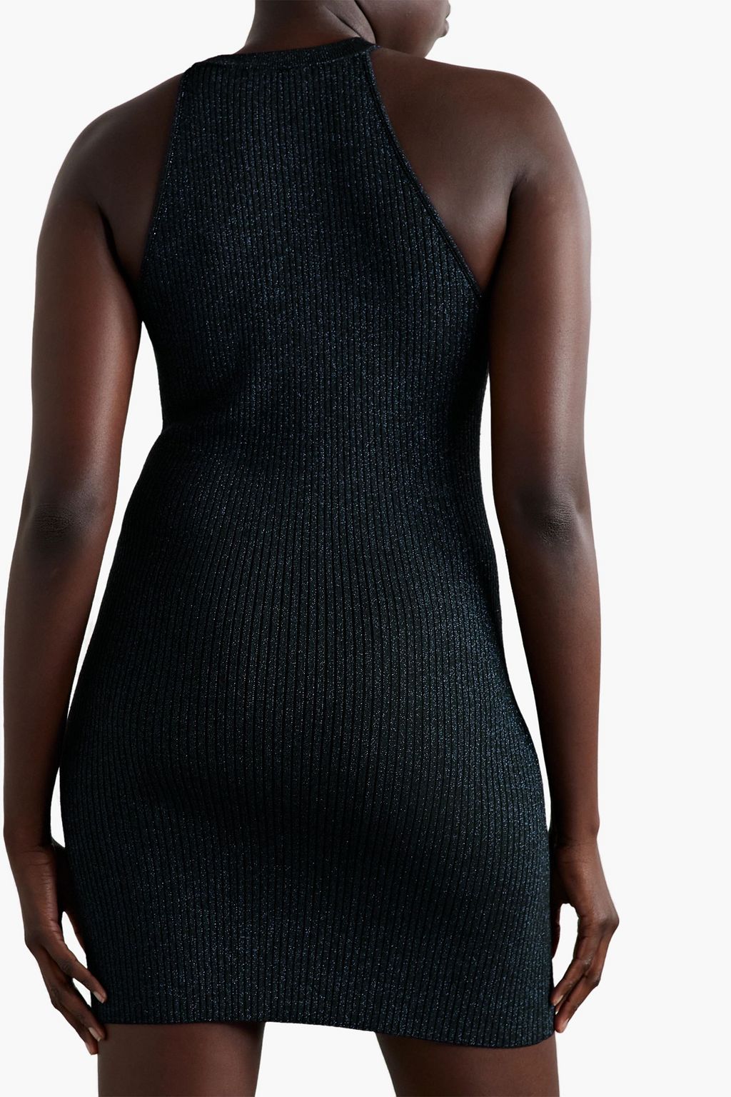 CHRISTOPHER KANE Metallic ribbed-knit mini dress | THE OUTNET