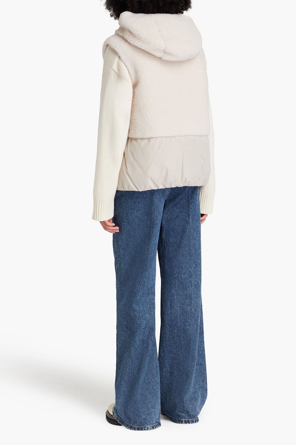 BRUNELLO CUCINELLI Shell-paneled faux shearling hooded down vest