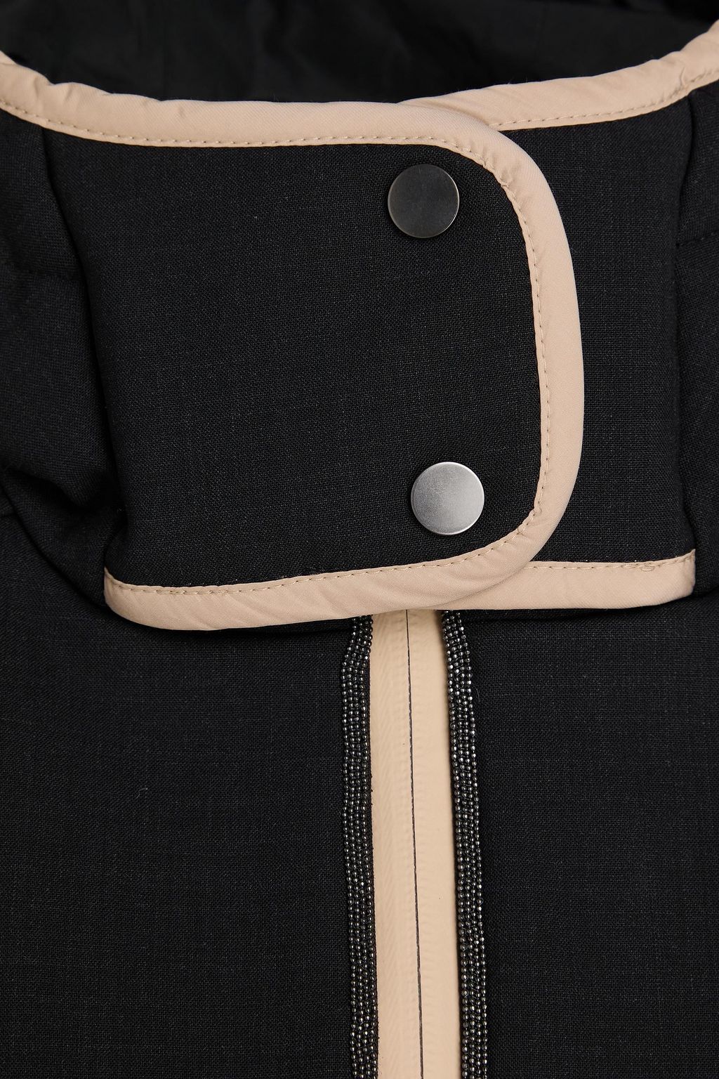 BRUNELLO CUCINELLI Bead-embellished quilted shell hooded jacket