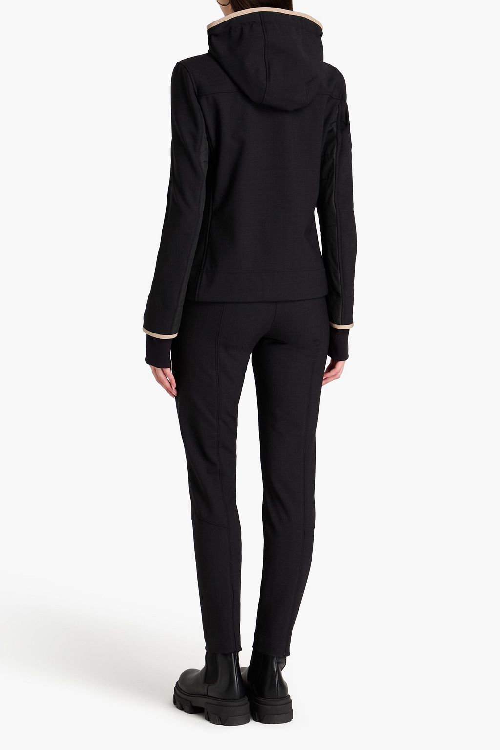 BRUNELLO CUCINELLI Bead-embellished quilted shell hooded jacket