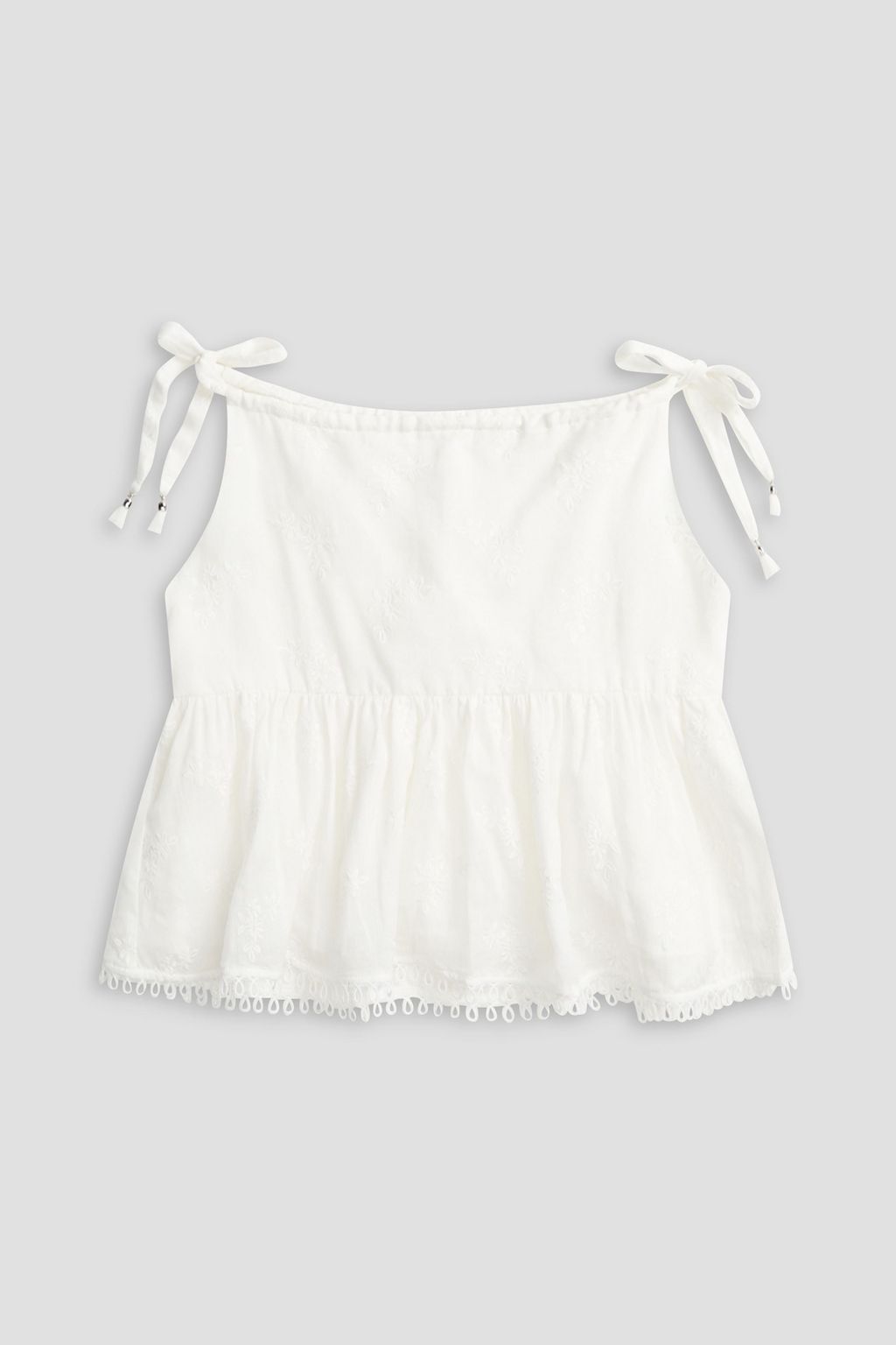 ZIMMERMANN Kids Verity embroidered ramie top