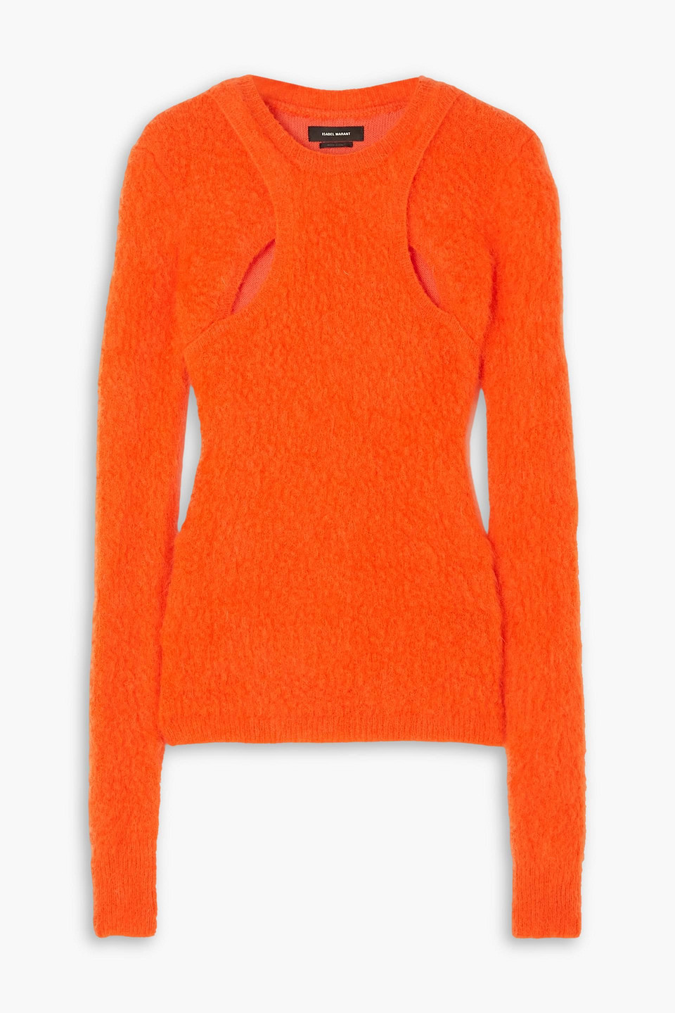 Isabel Marant Alford Cutout Knitted Sweater In Helles Orange
