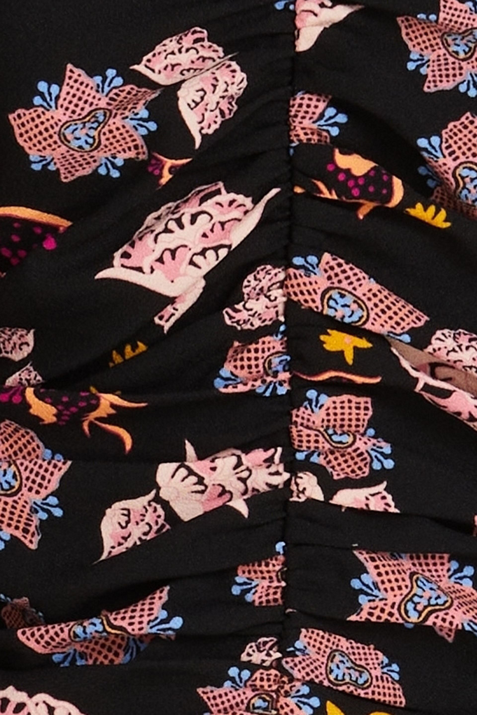 HOFMANN COPENHAGEN GABIE RUCHED PRINTED CREPE TOP