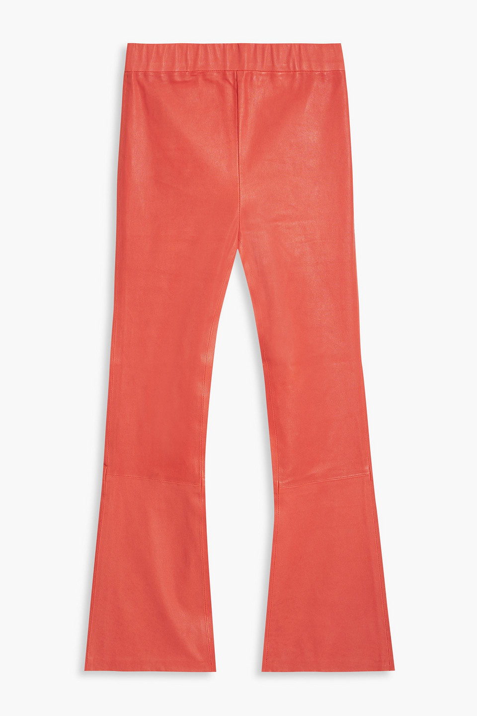 Walter Baker Lori Kick-flare Leather Pants In Papaya