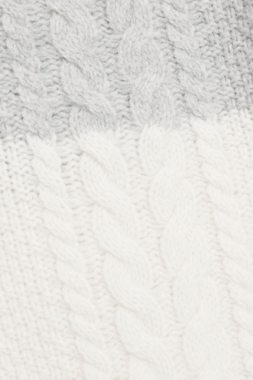 ATM ANTHONY THOMAS MELILLO Two-tone cable-knit wool turtleneck sweater