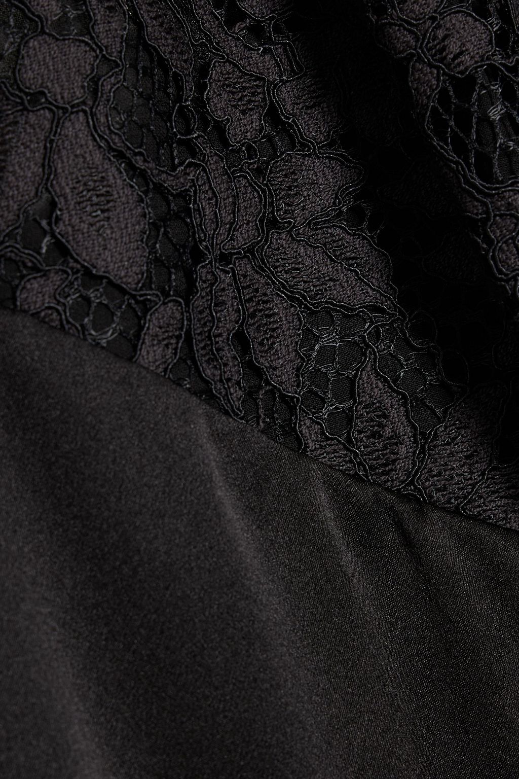 RAG & BONE Corded lace-paneled silk-satin dress