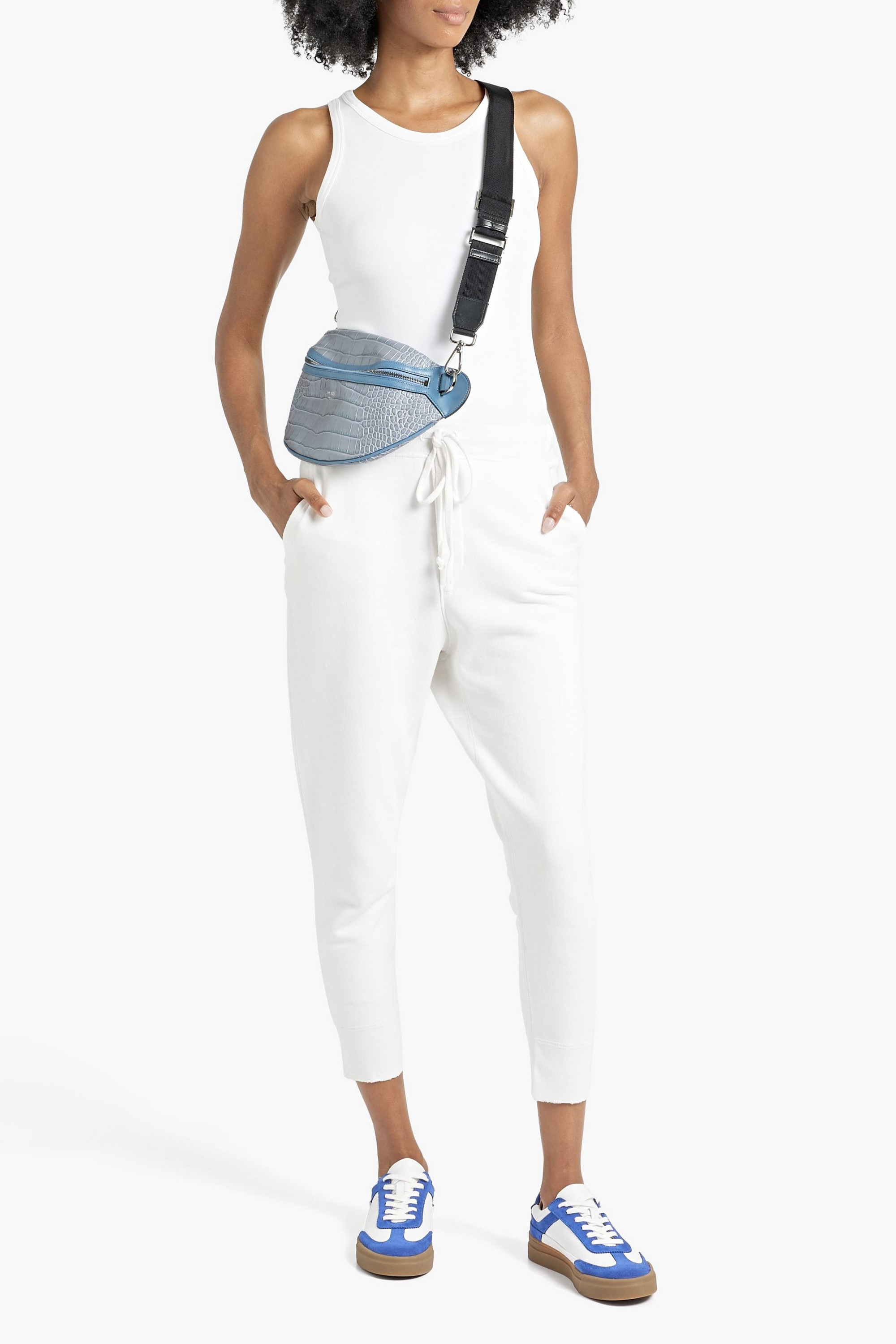 Nili Lotan Nolan French cotton-terry track pants