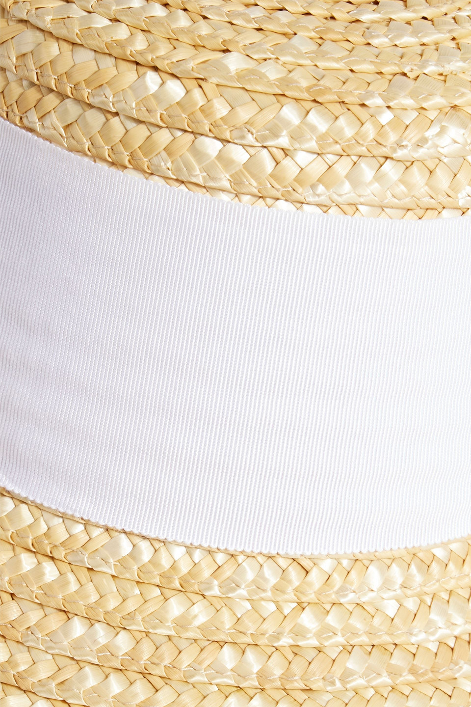 Shop Eugenia Kim Mirabel Grosgrain-trimmed Straw Sunhat In Beige