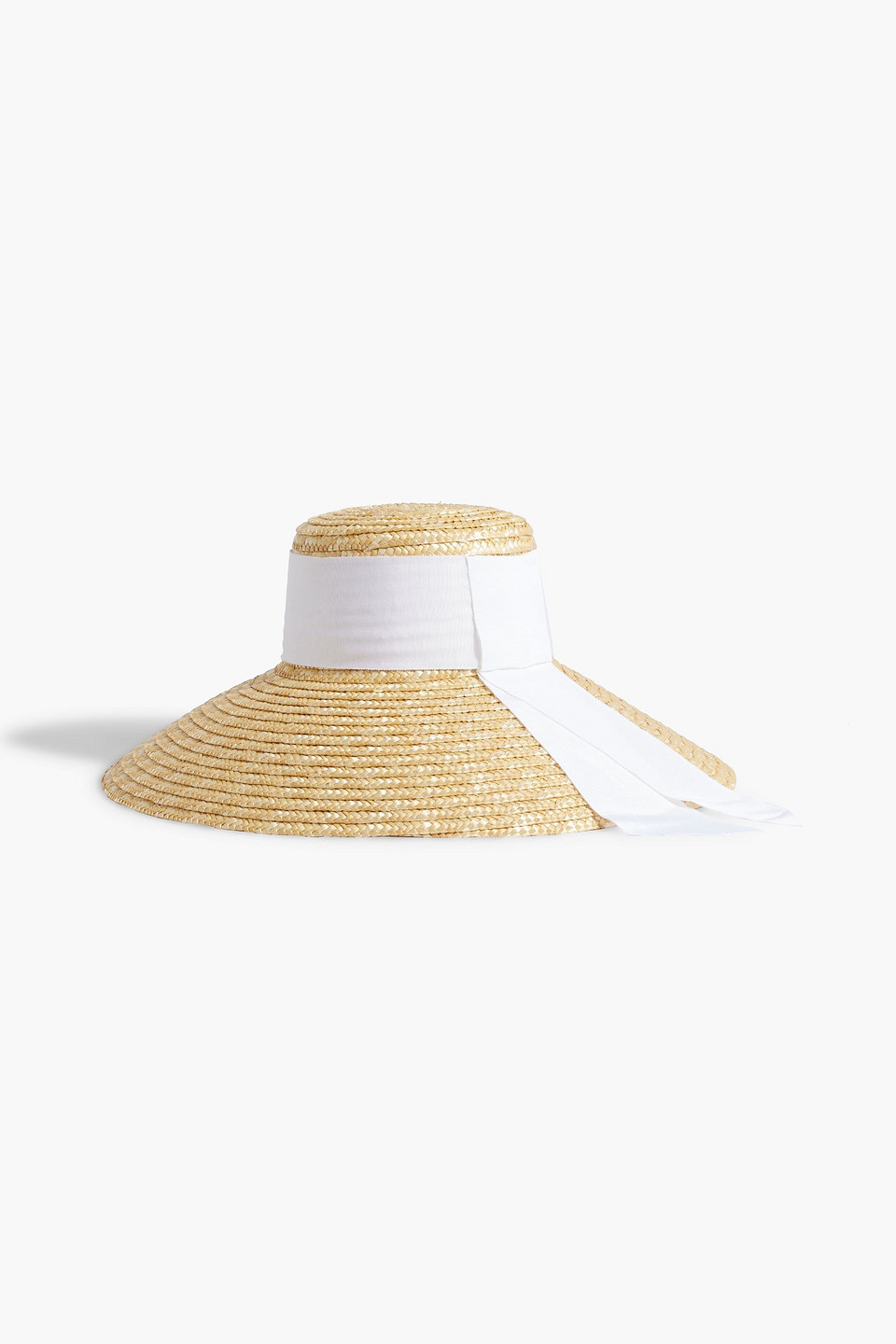 Shop Eugenia Kim Mirabel Grosgrain-trimmed Straw Sunhat In Beige