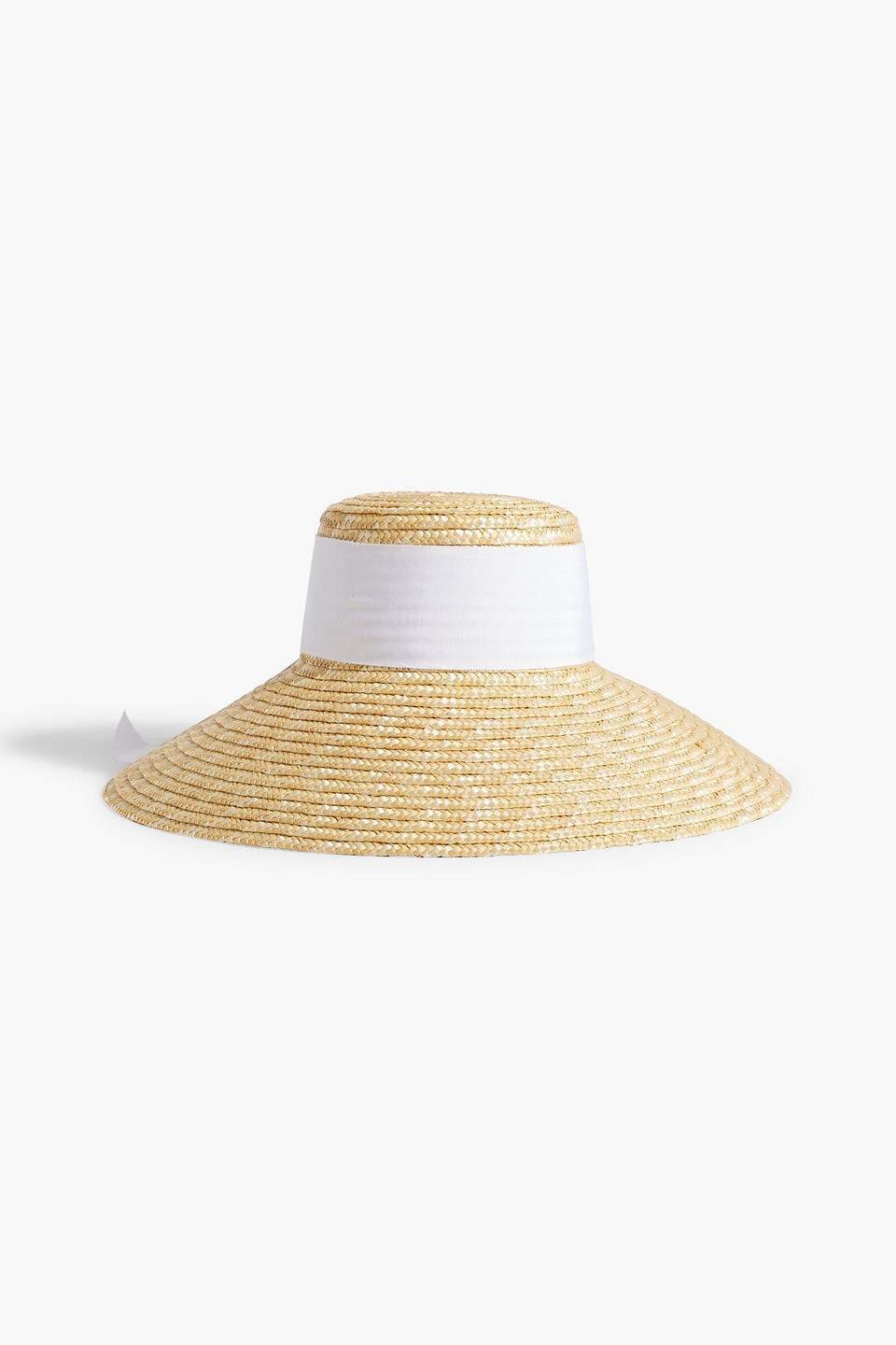 Mirabel grosgrain-trimmed straw sunhat