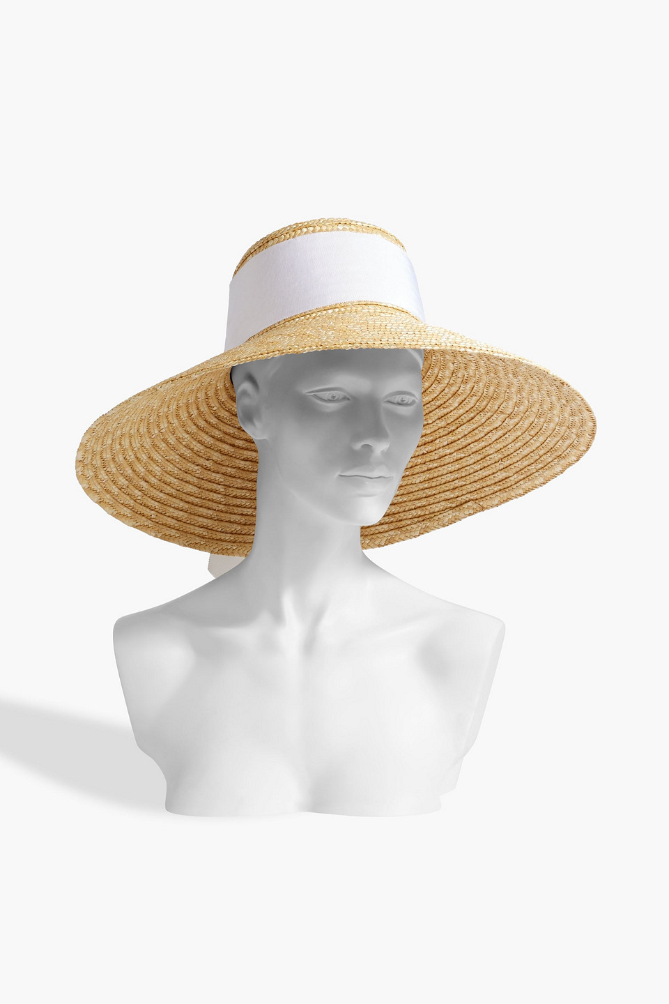 Shop Eugenia Kim Mirabel Grosgrain-trimmed Straw Sunhat In Beige