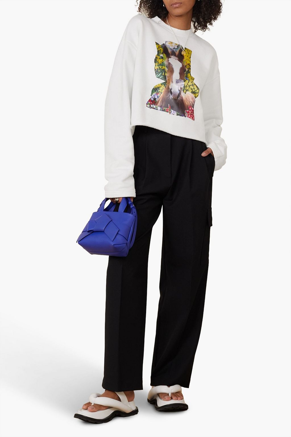 ACNE STUDIOS Appliquéd French cotton-terry sweatshirt